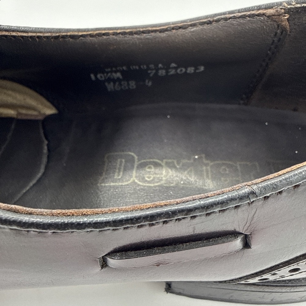 Dexter Mens 10.5 Burgundy Leather‎ Tassel Loafer Shoes Wingtip Brogue Design - Picture 7 of 13